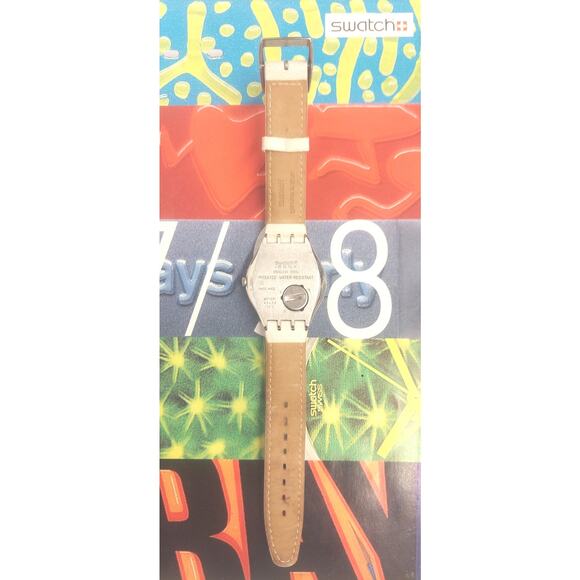 Swatch HAPPY JOE Light Grey YGS412C 1997 Irony Big - Swiss made Vintage watch - Picture 5 of 8